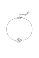 Roestvrijstalen bedelarmbanden met hartje, eenvoudige dagelijkse serie, dames sieraden