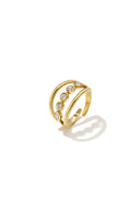Gelaagde ring met steentjes
