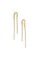 Oorbellen met hangertjes van roestvrij staal en een ketting, eenvoudige serie voor dames, geschikt voor bijeenkomsten/feestjes.