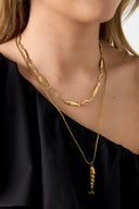 Roestvrijstalen ketting met vismotief, eenvoudige dagelijkse sieraden uit de Simple Series voor dames.
