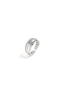 Gelaagde ring met minimalistisch gedraaid detail