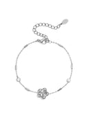 Roestvrijstalen bedelarmbanden met bloemmotief, eenvoudige dagelijkse sieradenserie voor dames.