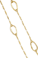 Lange roestvrijstalen ketting in ovale vorm, eenvoudige, alledaagse serie, dames sieraden