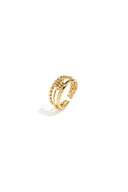 Gelaagde ring met minimalistisch gedraaid detail